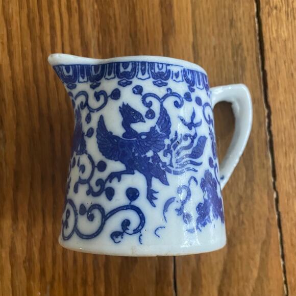 Nippon Other - Vintage Nippon Blue And White “Blue Phoenix” Creamer Pitcher
